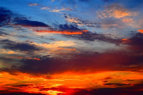 Wallpaper Sunset Sky Clouds Sunlight Bright Hd Widescreen High