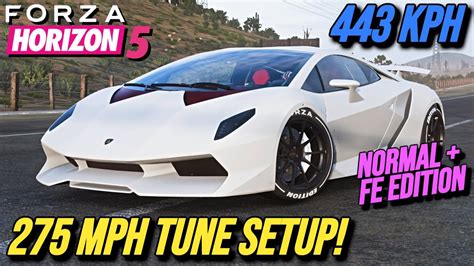 Forza Horizon 5 275 Mph Lamborghini Sesto Elemento Tune Setup Youtube