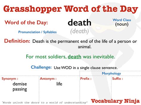 Grasshopper Word Of The Day Vocabulary Ninja