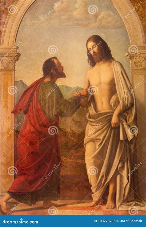 London The Painting Of Christ Appearing To The Doubting Thomas In