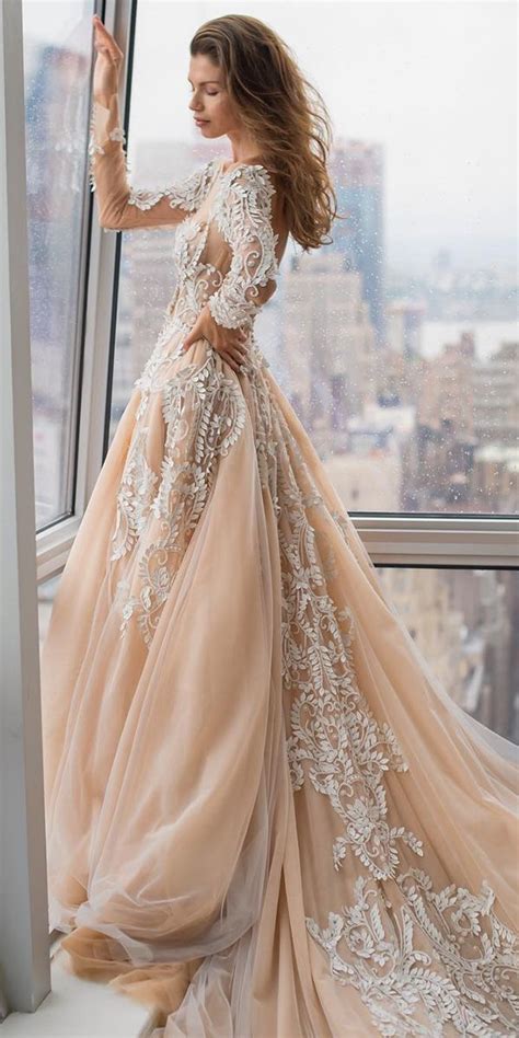 Winter Wedding Dresses 18 Impeccable Ideas Beige Wedding Dress