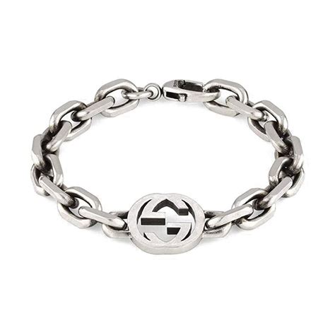 Gucci Interlocking G Sterling Silver Chain Bracelet Yba627068001018