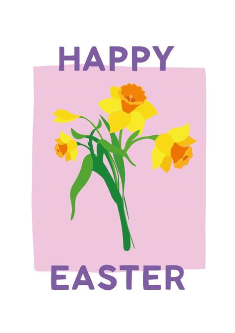 Happy Easter Daffodil Card Thortful