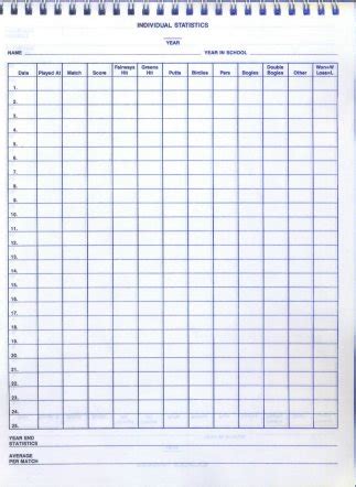 6 golf scorecard templates are collected for any of your needs. Team Golf Gear: Easy Golf Score Book: Golf Coaches Scoring ...