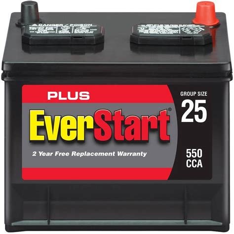 Everstart Plus Lead Acid Automotive Battery Group Size 25 3 12 Volt