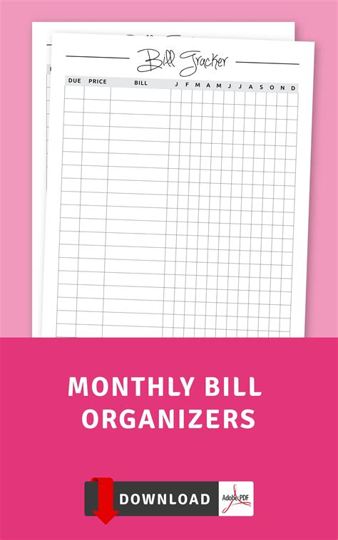 Stay Organized With Monthly Bill Organizers In 2021 Bill Organization