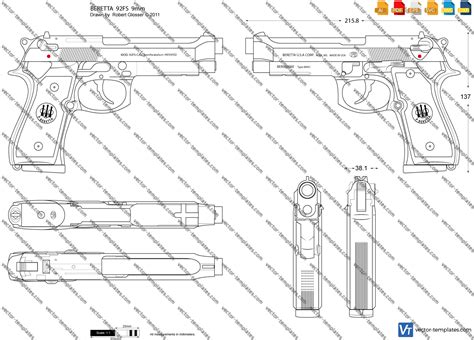 Coloring Beretta Pistola Pistole Colorare Disegni Handgun Nerf