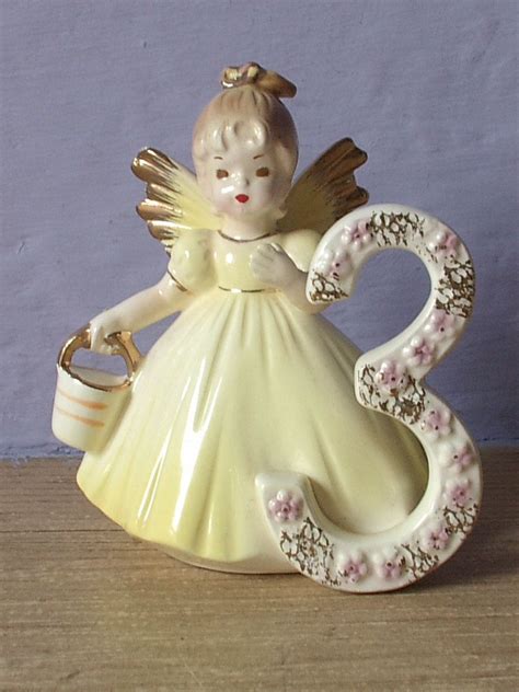 Vintage Birthday Angel Figurine Josef Originals 3rd Year Easter Angel