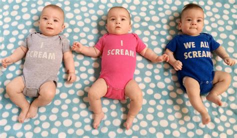 Triplets Or Multiples Cute Onesies Photo Idea Triplet Babies Cute
