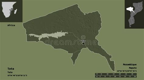 Vetor Do Mapa De Tete Province Ilustração Do Vetor Ilustração De