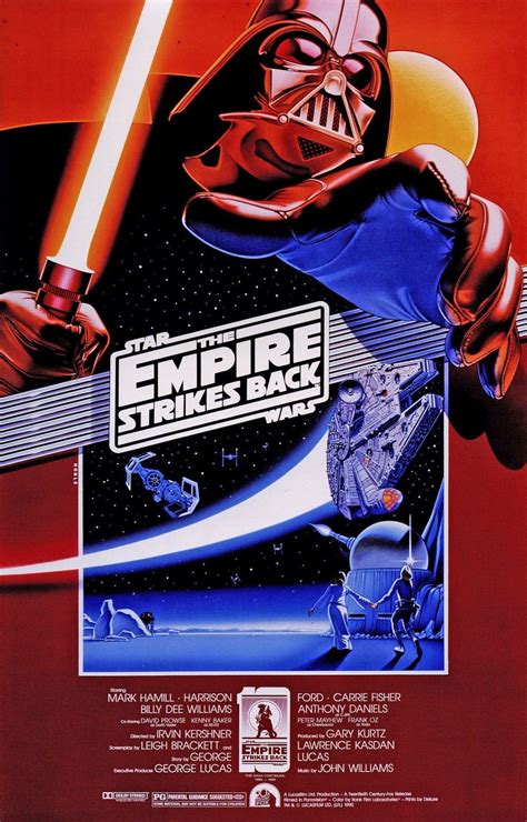 The Empire Strikes Back Theatrical Release Poster Red Version Iconic Movie Posters The