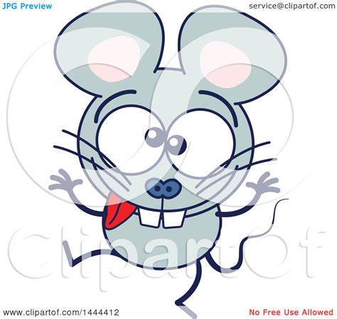 Clipart Of A Cartoon Silly Mouse Mascot Character Making A Funny Face