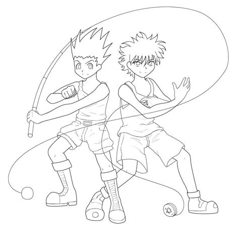 Gon And Killua Coloring Page Download Print Or Color Online For Free