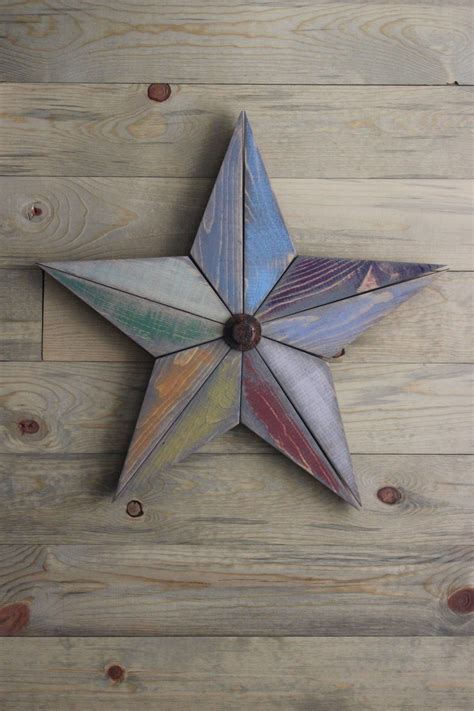 Image Of Tweetle Dee Barn Star Multi Color Wood Sign Art Barn Star