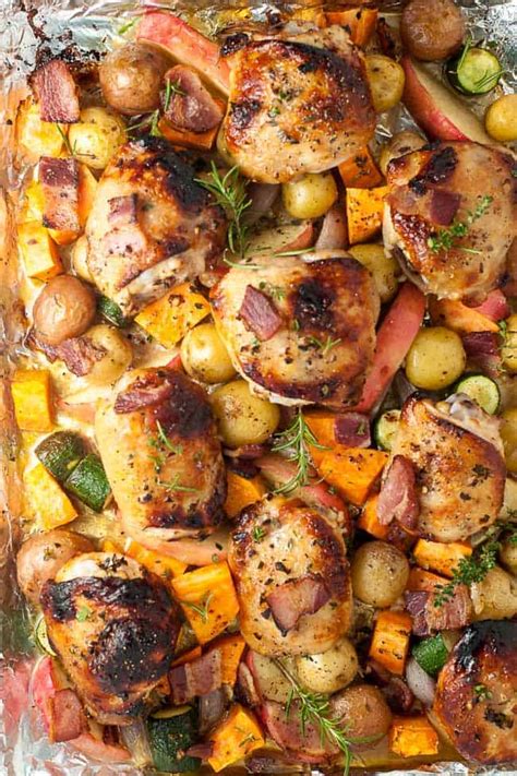 Sheet Pan Chicken And Roasted Harvest Vegetables Flavour And Savour