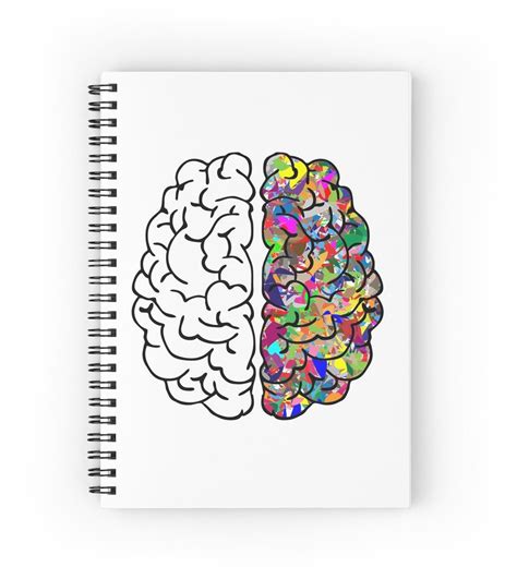 'Left Brain Right Brain' Spiral Notebook by Ruby Moreno | Right brain, Left brain right brain 