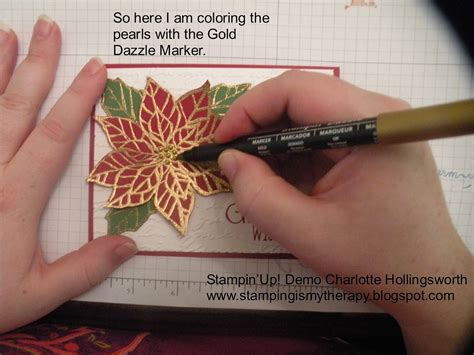 Stamping Is My Therapy Joyful Christmas Poinsettia Card