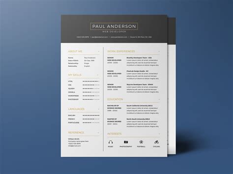 Free Clean CV Resume Template | Cv resume template, Resume template, Clean resume template