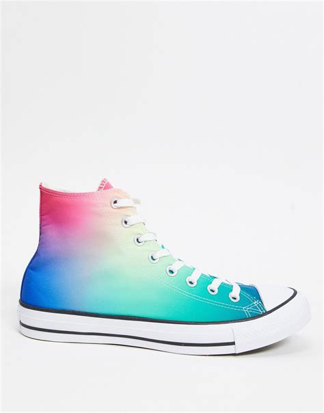 Converse Chuck Taylor All Star Hi Blue And Pink Ombre Sneakers Lyst