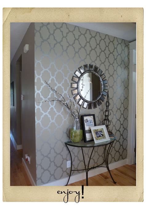 Metallic Painted Wallpaper Tedious But Oh So Stunning For When We