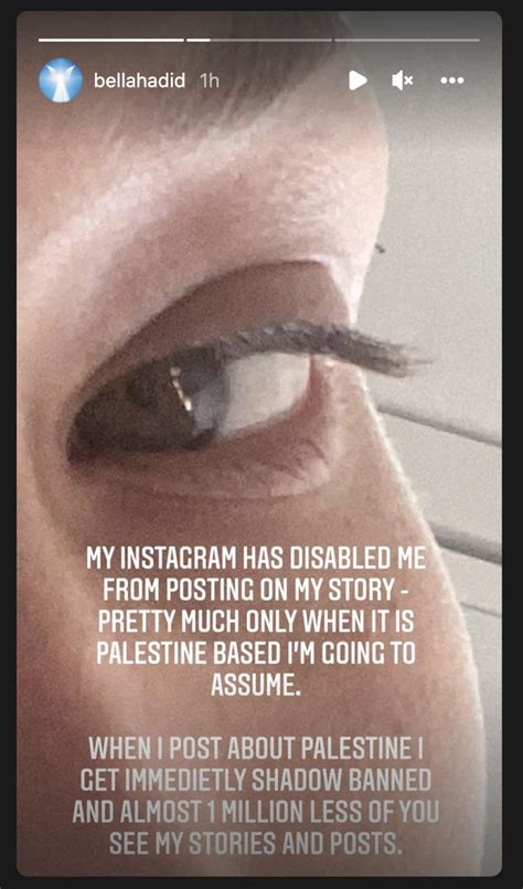 Bella Hadid Claims Instagram Blocks Her Stories About Palestine