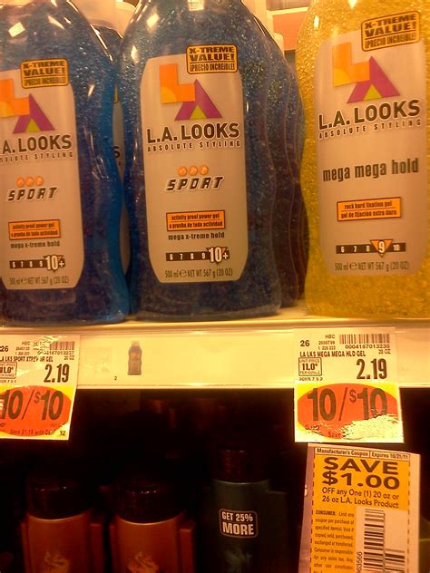 But the idea is to break that cast around the hair and soften it to release the natural curls. Free L.A. Looks Hair Gel at Kroger