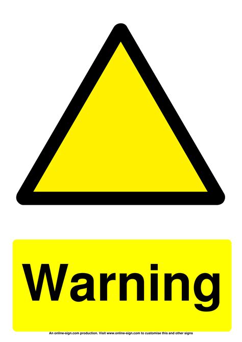Warning Signs Poster Template