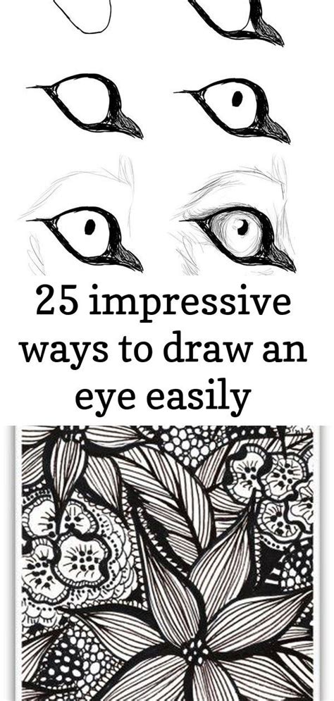 Impressive Ways To Draw An Eye Easily Flower Doodles