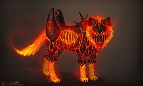 Fire Wolf Concept Itzaspace Héctor Rivera Couoh Demon Wolf Wolf