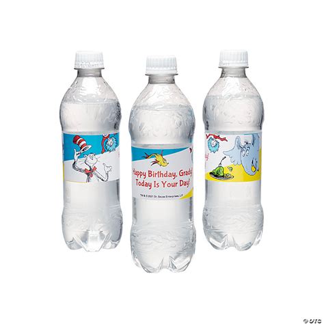 Personalized Dr Seuss Water Bottle Labels 50 Pc Discontinued