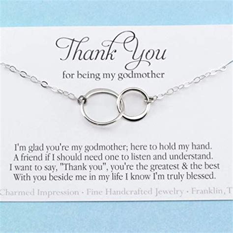 Thank You For Being My Godmother • Infinite Love • Personalized Charm