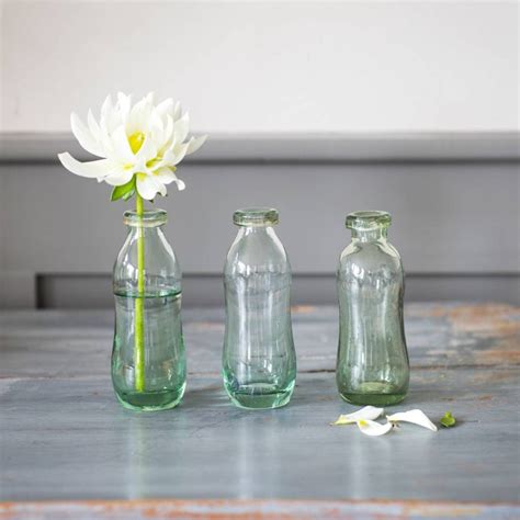Set Of Three Recycled Glass Bottle Vases By All Things Brighton Beautiful Notonthehighstreet