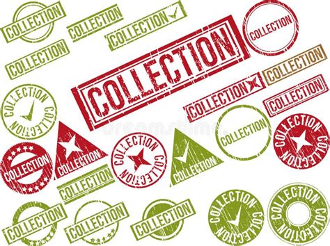 Collection Of 22 Red Grunge Rubber Stamps With Text Stock Vector