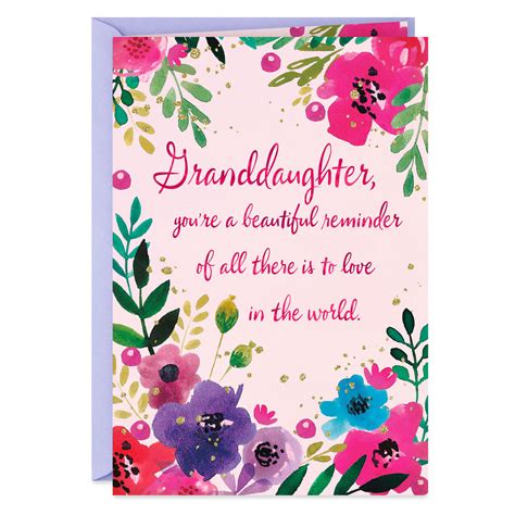 Lovely And Loved Birthday Card For Granddaughter Greeting Cards