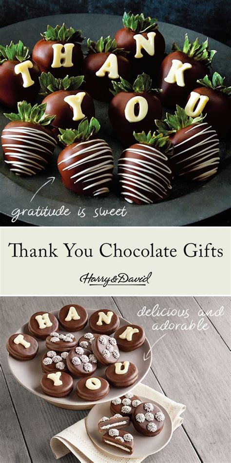 Get ideas for diy thank you gifts at hgtv. Say 'thank you' with chocolate! These sweet Thank You gift ...