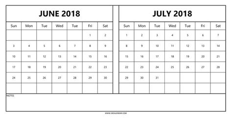 Two Calendars For July And July With The Holidays In Black And White On