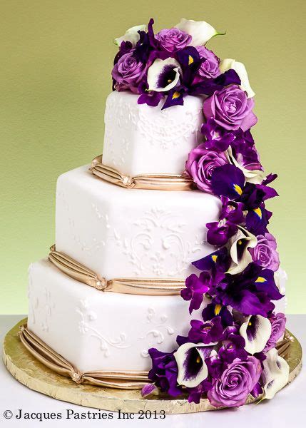 Purple And Gold Wedding Cake Purple And Gold Wedding Gold Wedding