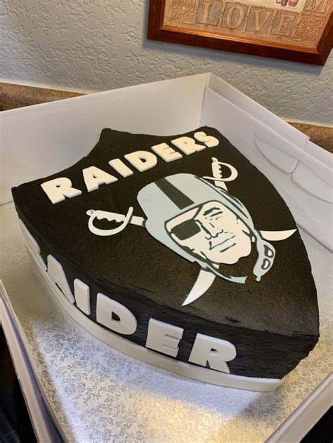 Raider Nation Cake Football Birthday Cake Raiders Cake Football