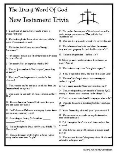 Bible Trivia Both Old And New Testament Etsy