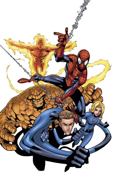 Spider Man And Fantastic Four Spiderman Marvel Comic Book Heroes
