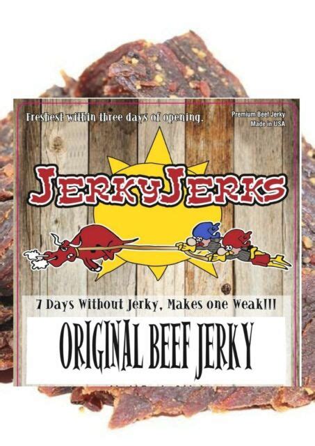 Jerky Jerks Original Thin Dry Style Premium Beef Jerky 7oz Ebay