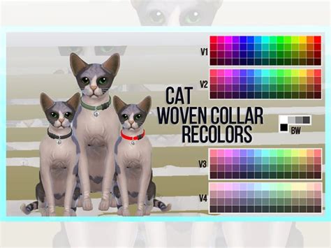 Cat Woven Collar Recolors By Mayrez At Tsr Sims 4 Updates