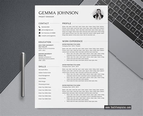 A cover letter template (word) saves you time and energy by making the design decisions for you. 2020 Simple and Clean CV Template for MS Word, Cover ...