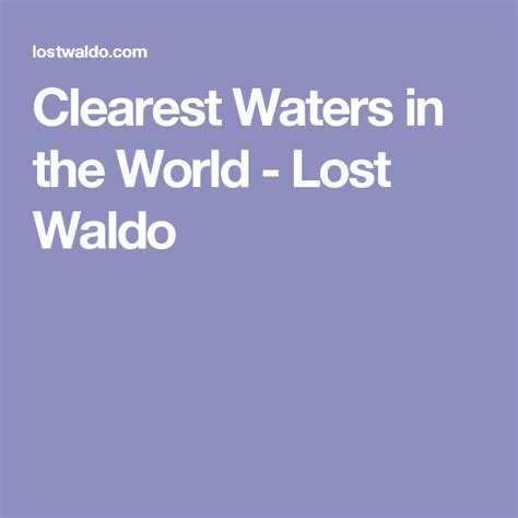 15 Destinations With Stunning Crystal Clear Waters Lostwaldo Clear
