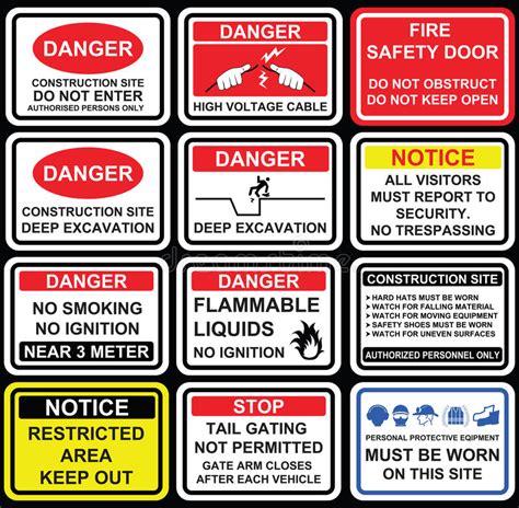 Hire printixels for your traffic, construction, and safety signage needs! Building Construction Site Safety Warning Signage, Icons ...