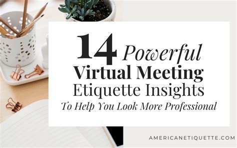 Virtual Meeting Etiquette Tips To Help You Look More Professional