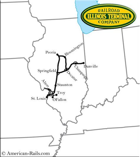 The Illinois Terminal Railroad Train Map Railroad Railroad Photos