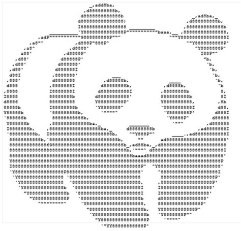 Dupla Lekérés Vár Ascii Art Panda Megkülönböztetés Halász Csökken