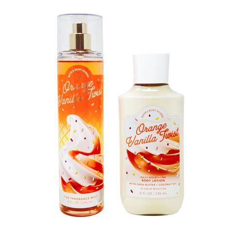 Bath And Body Works Orange Vanilla Twist T Set Duo Includes Fine Fragrance Mist And Body