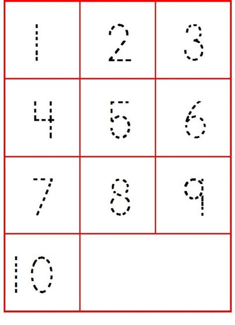 Kindergarten Worksheets Tracing Numbers